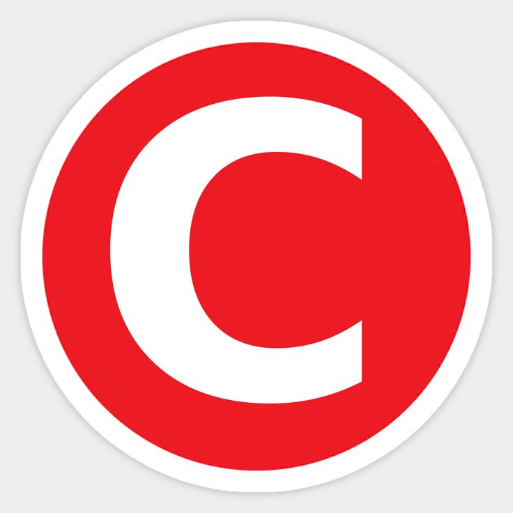 letter c big red dot letters & numbers sticker