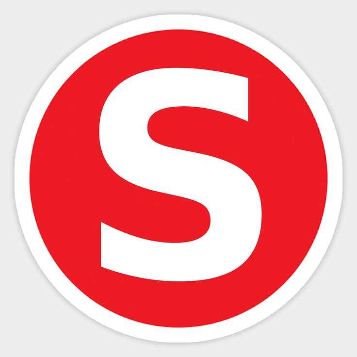 letter s big red dot letters & numbers sticker
