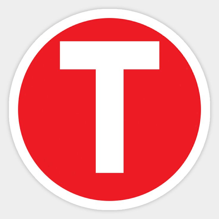 letter t big red dot letters & numbers sticker
